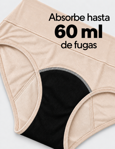 Panty absorbente 4 capas para incontinencia moderada